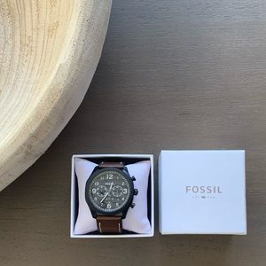 Men’s Fossil Chronograph Brown Leather Watch